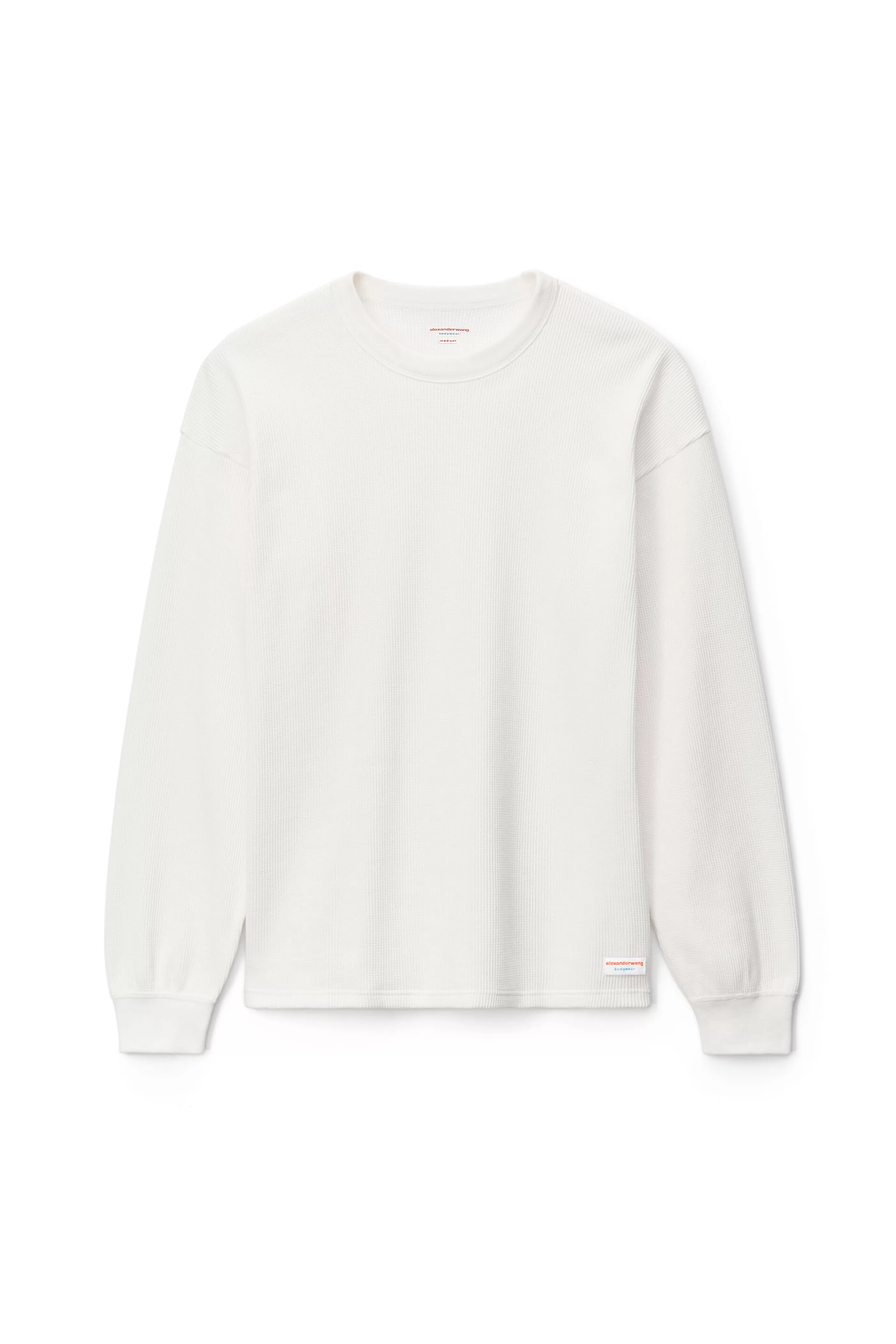 Alexander Wang Alexanderwang UNISEX LONG SLEEVE IN COTTON WAFFLE THERMAL 