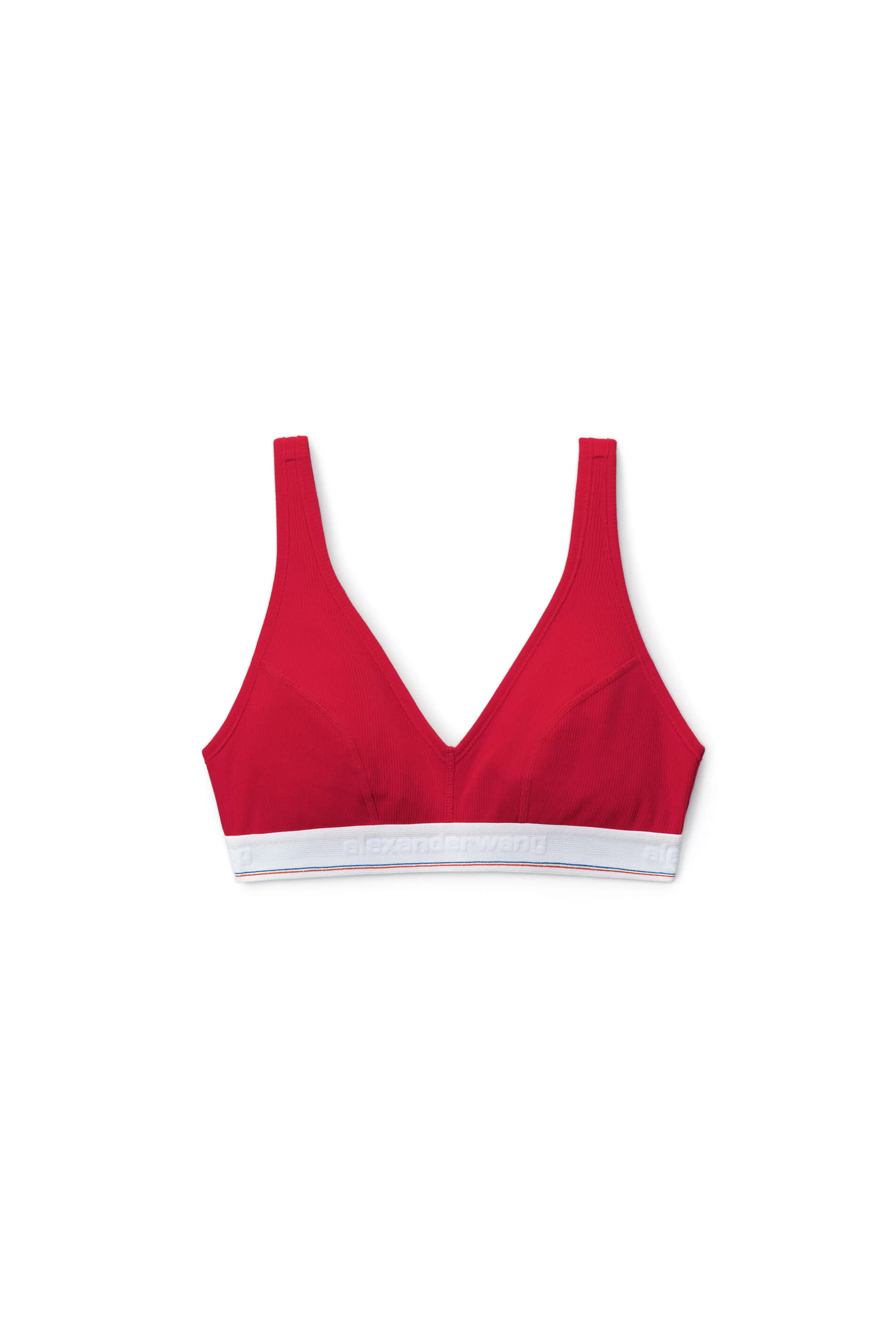 Alexander Wang Alexanderwang V-neck Bralette In Ribbed Jersey