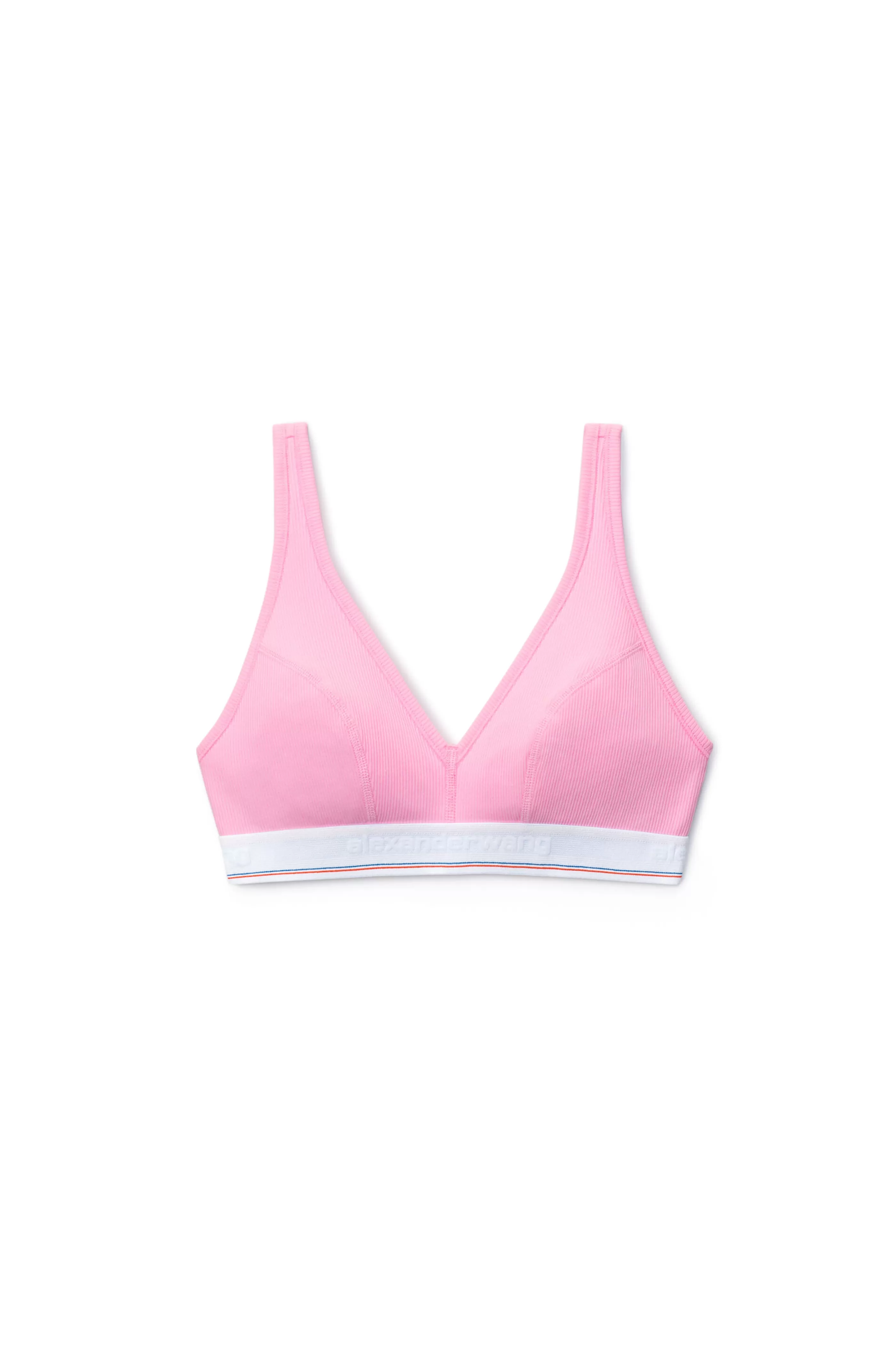 Alexander Wang Alexanderwang V-neck Bralette In Ribbed Jersey