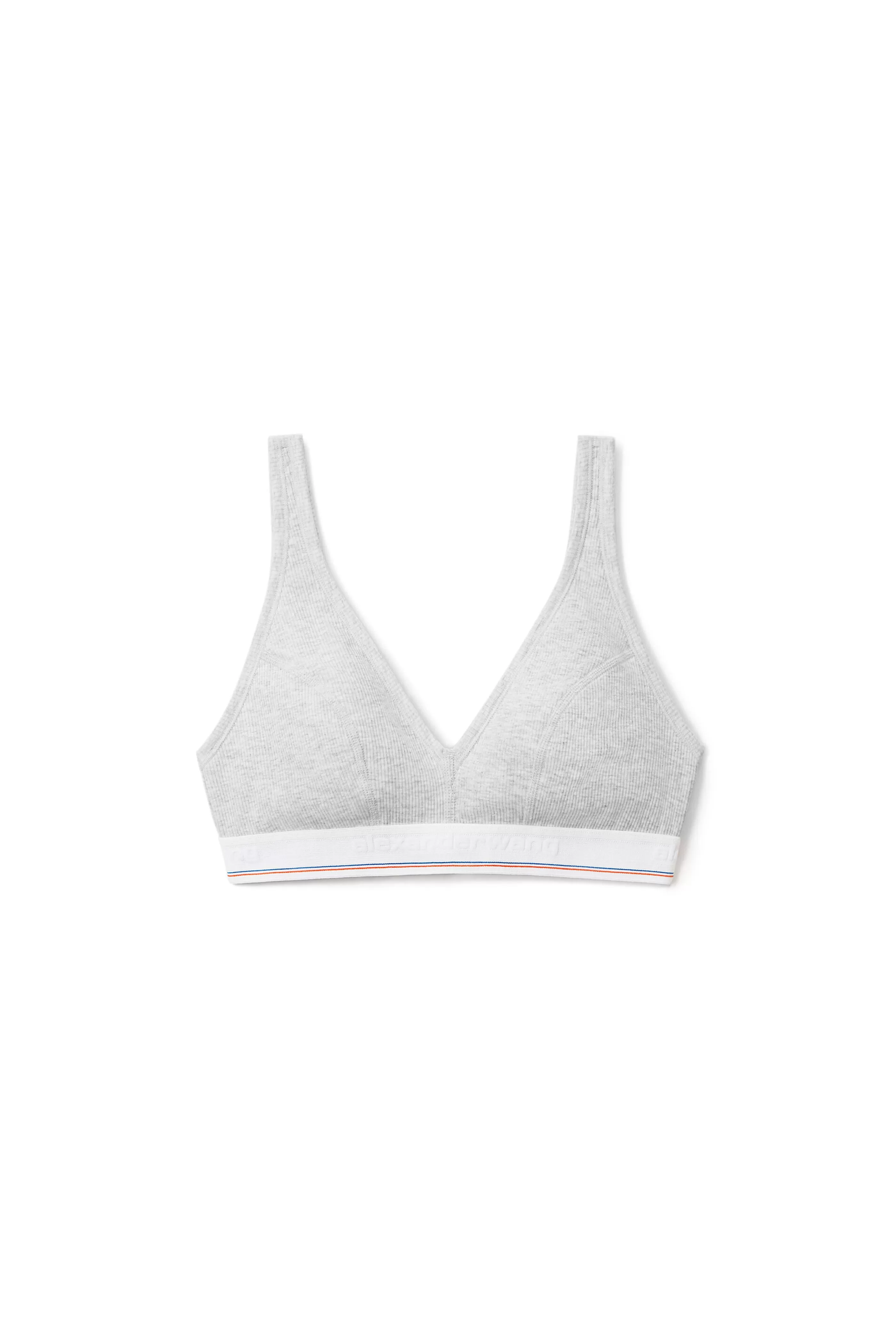 Alexander Wang Alexanderwang V-Neck Bralette In Ribbed Jersey