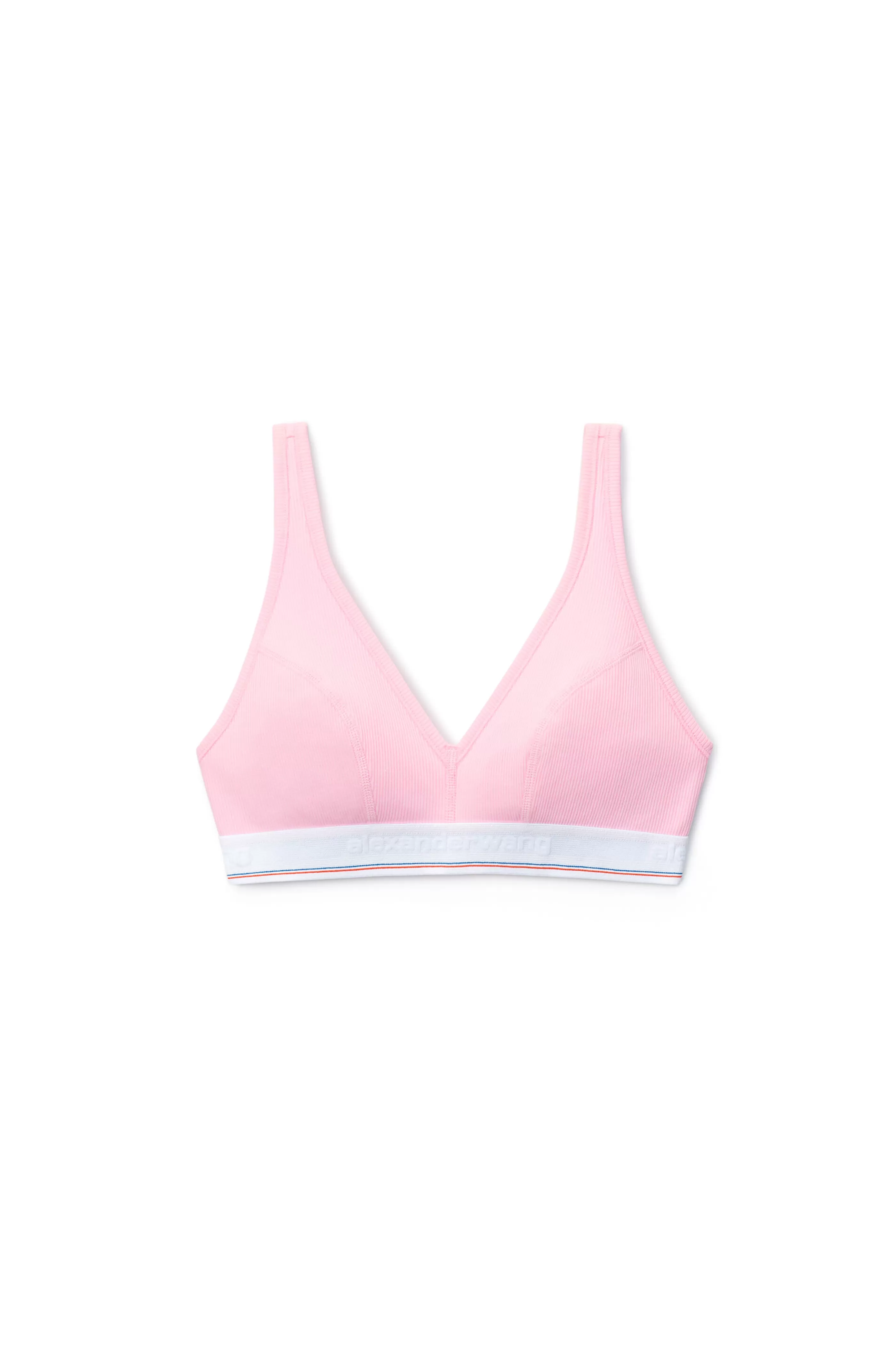 Alexander Wang Alexanderwang V-Neck Bralette In Ribbed Jersey