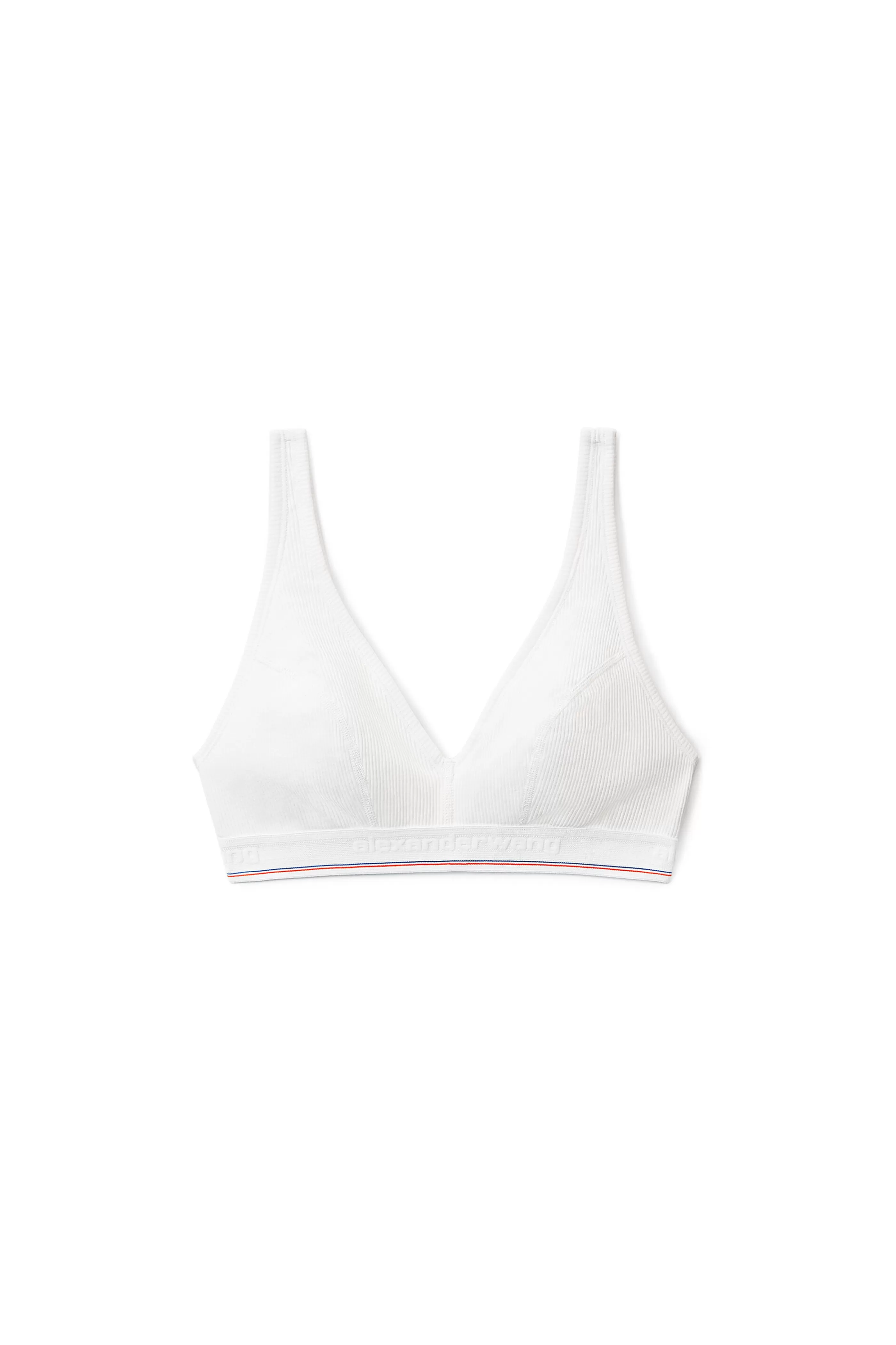 Alexander Wang Alexanderwang V-Neck Bralette In Ribbed Jersey